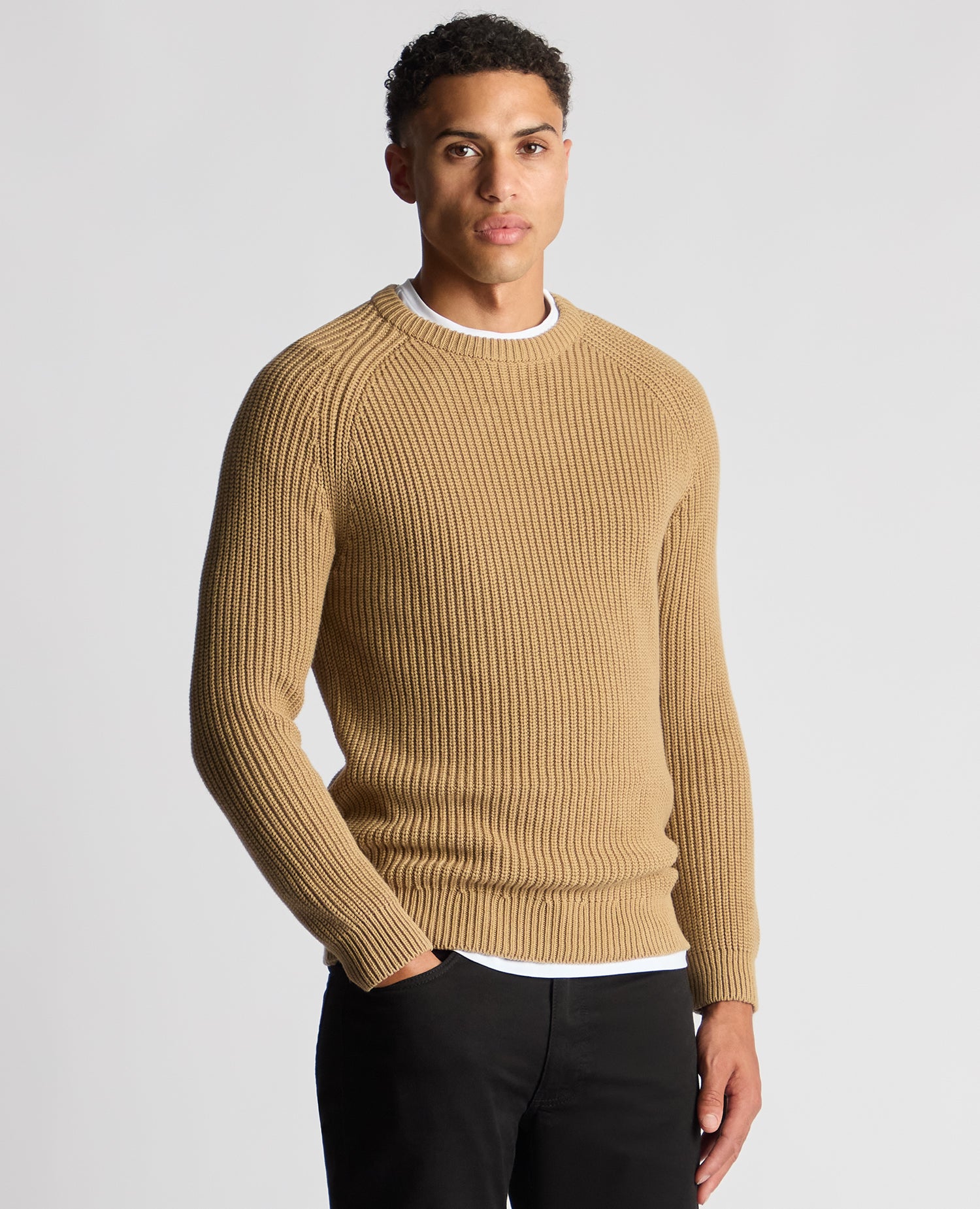 Tapered Fit Chunky Knit Sweater