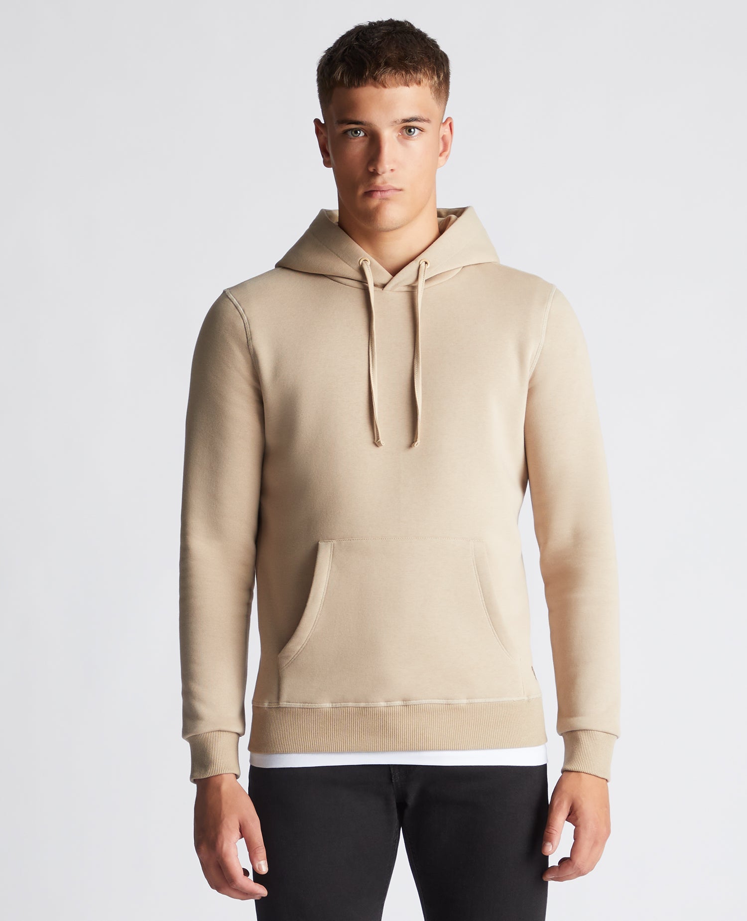 Tapered Fit Cotton Blend Hoodie