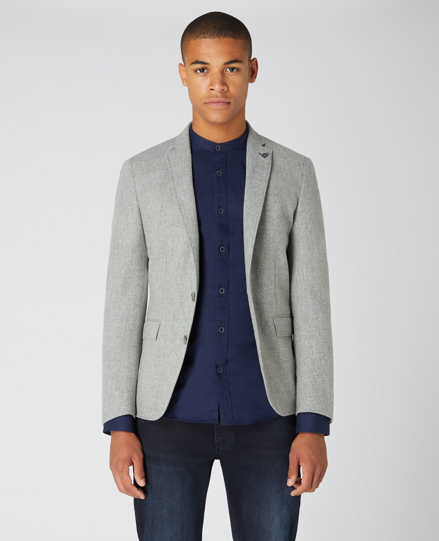 Slim fit wool blazer sale