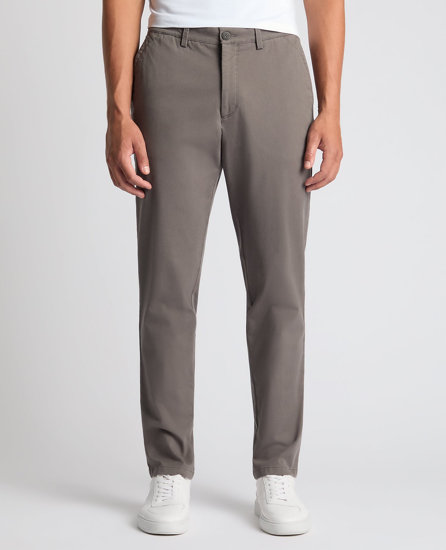 Straight Leg Cotton-Stretch Washed Chino