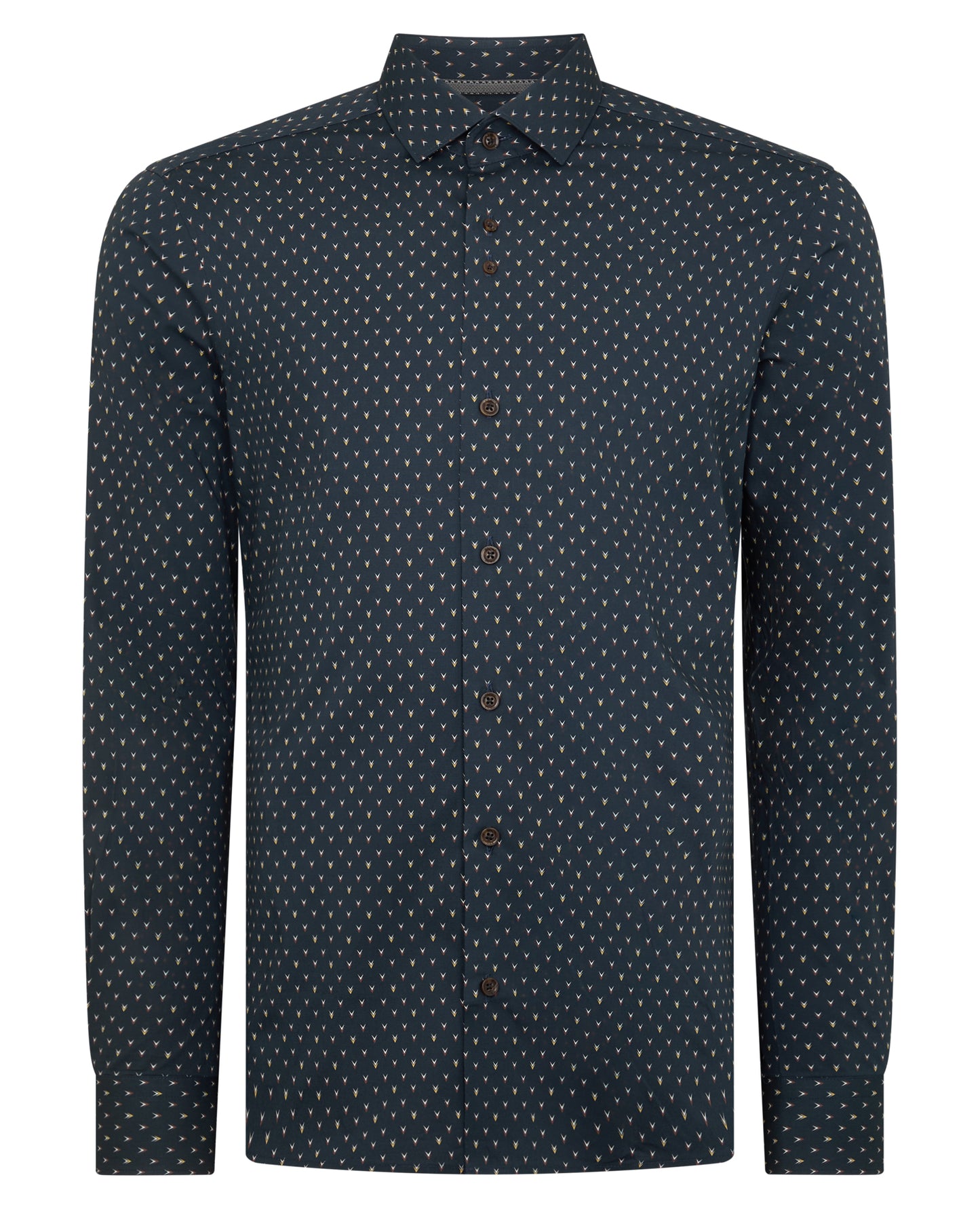 Slim Fit Printed Cotton-Stretch Shirt