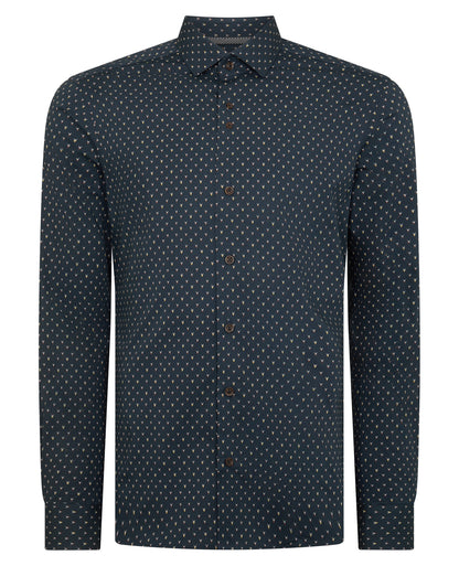 Slim Fit Printed Cotton-Stretch Shirt