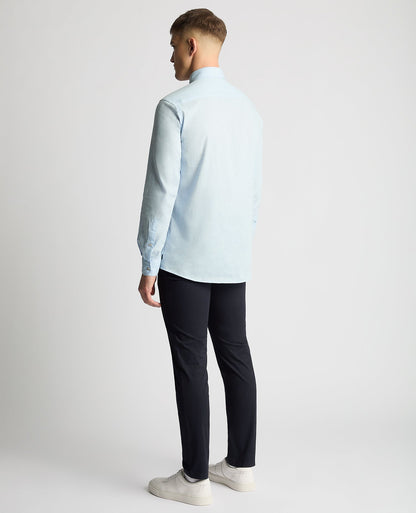 Tapered Fit Cotton Linen Mix Shirt