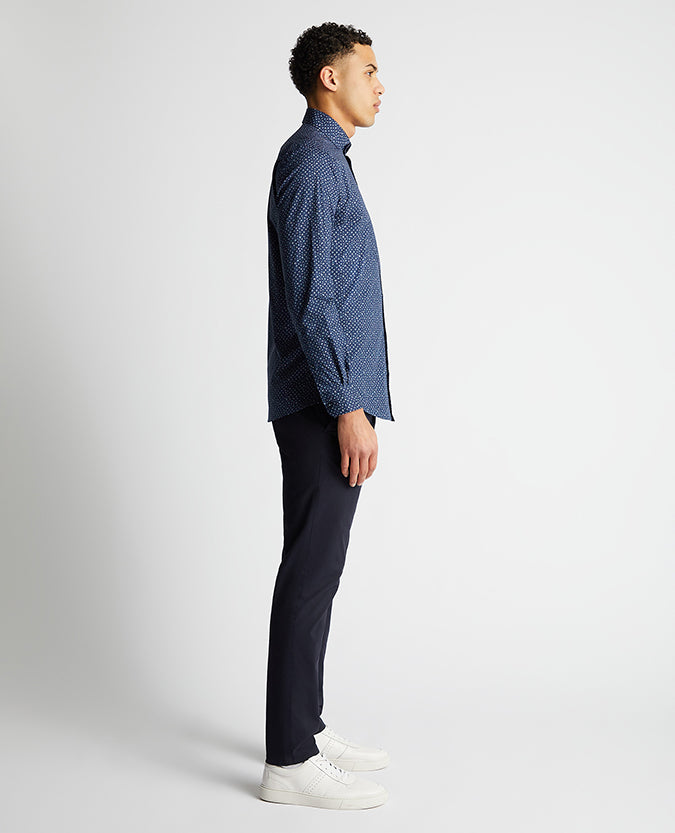 Tapered Fit Cotton Stretch Shirt