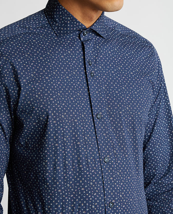 Tapered Fit Cotton Stretch Shirt