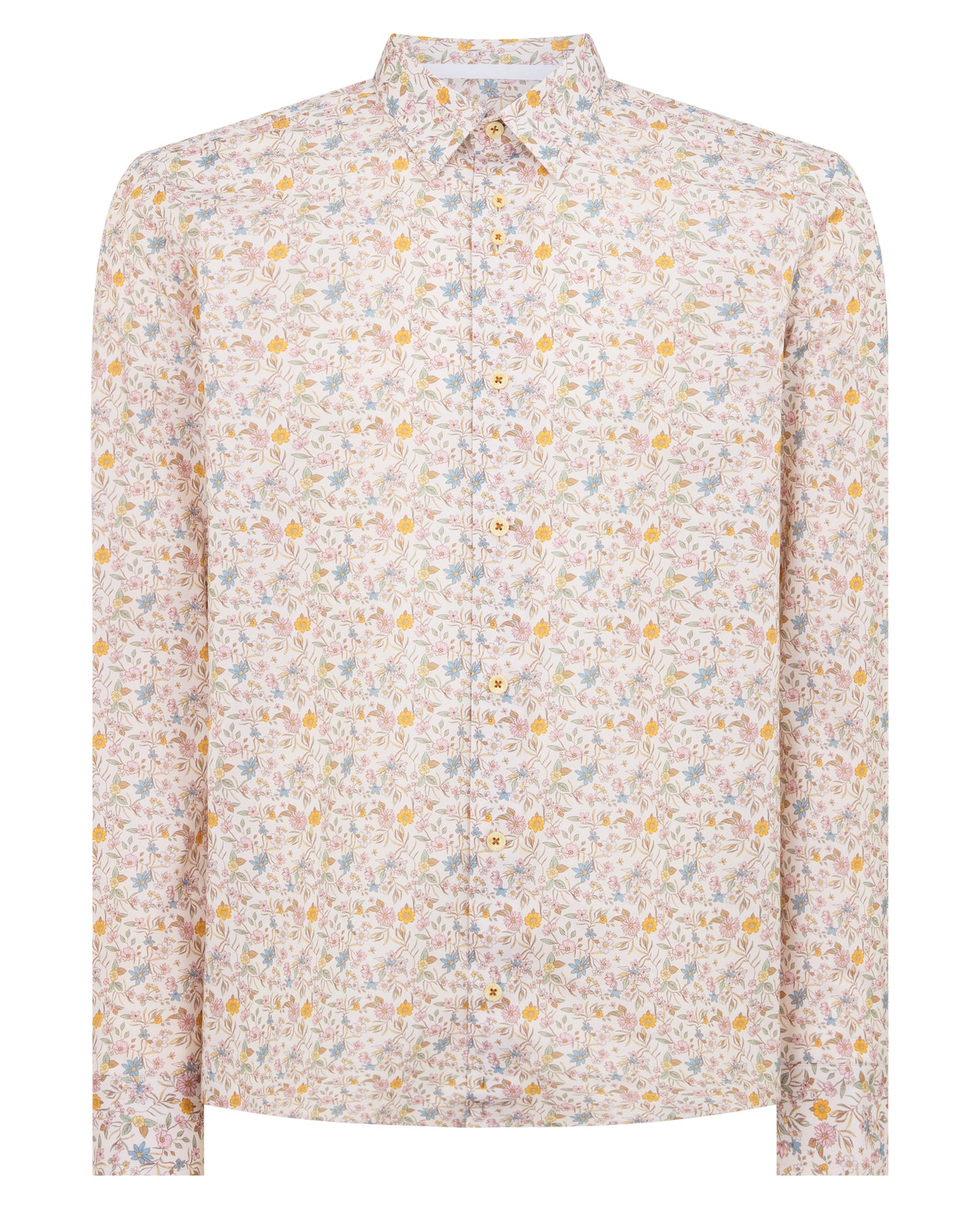 Regular Fit Print Cotton-Stretch Shirt