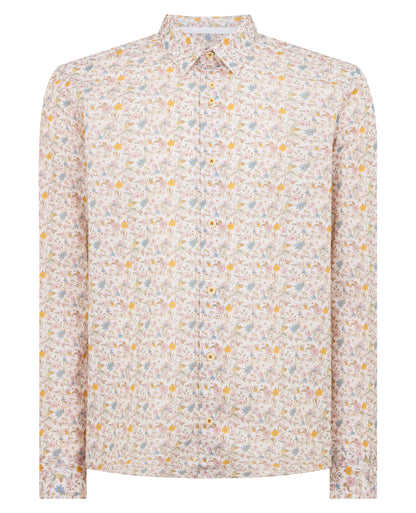 Regular Fit Print Cotton-Stretch Shirt