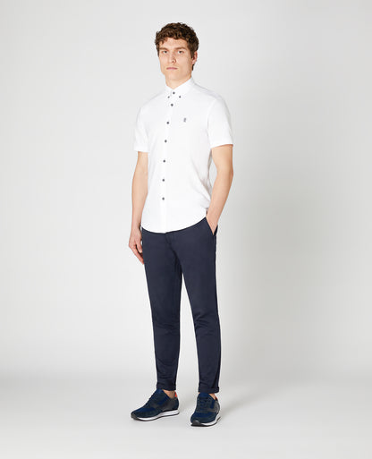 Slim Fit Oxford Cotton Short Sleeve Shirt