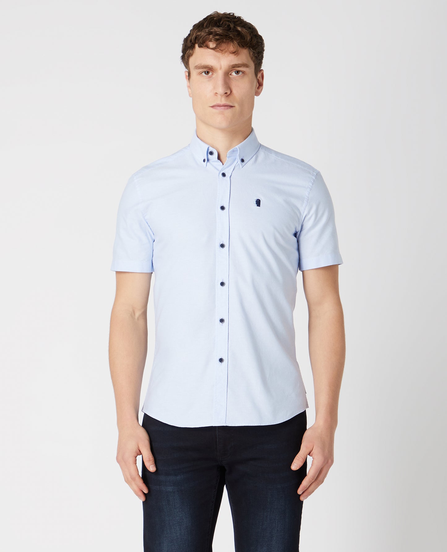 Slim Fit Oxford Cotton Short Sleeve Shirt