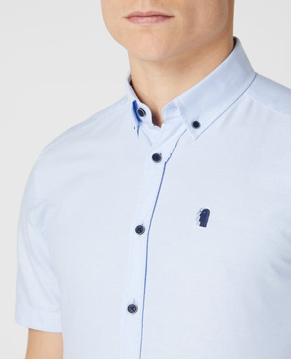 Slim Fit Oxford Cotton Short Sleeve Shirt