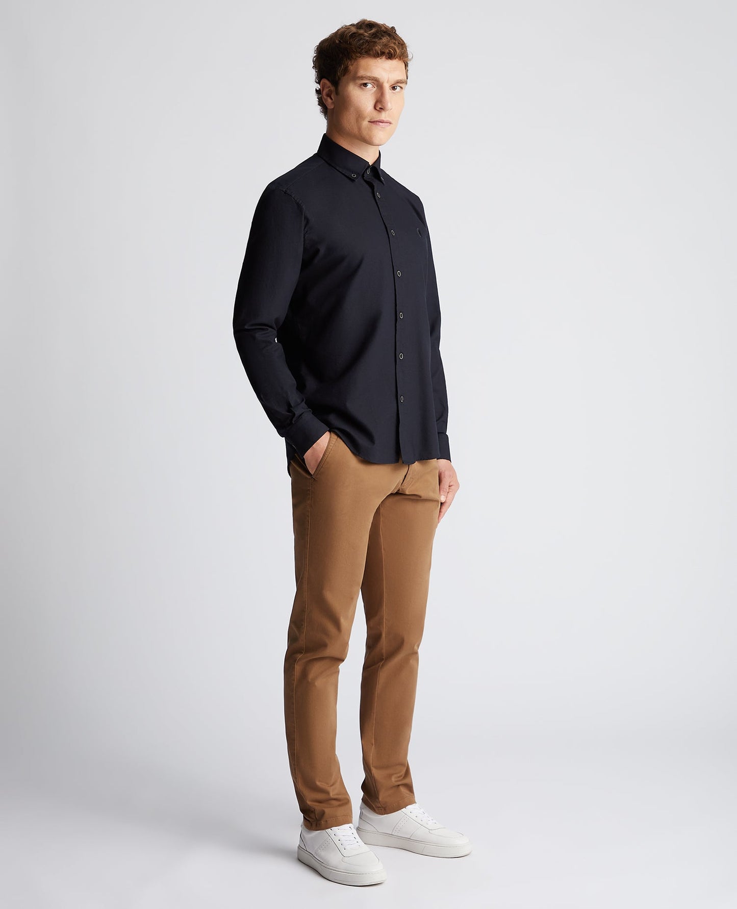 Tapered Fit Oxford Cotton Shirt