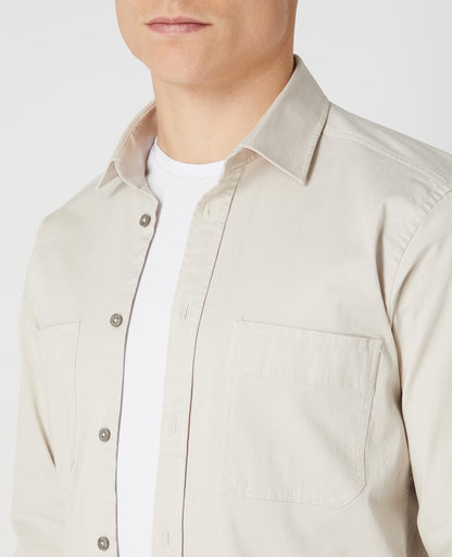 Tapered Fit Cotton Stretch Shirt