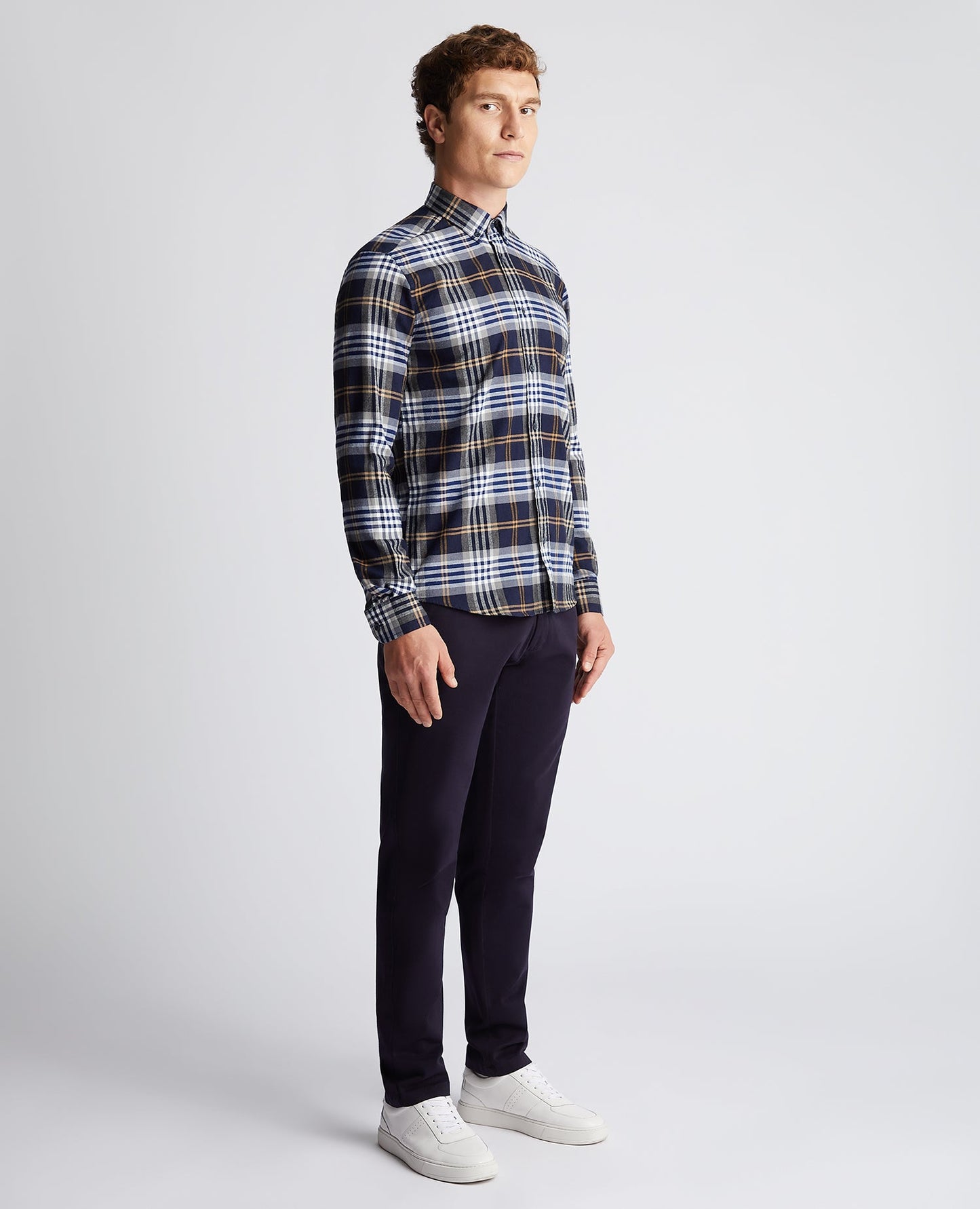 Slim Fit Checked Cotton Shirt