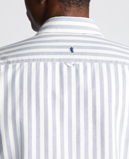 Tapered Fit Striped Cotton Shirt