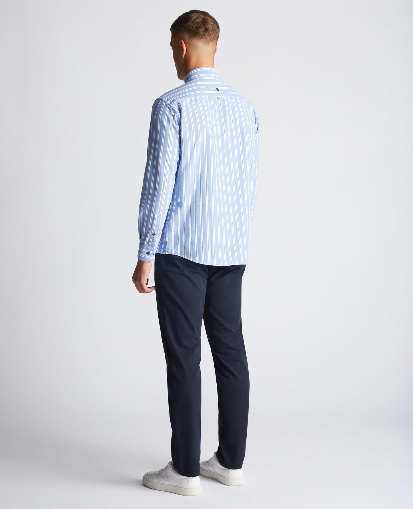 Tapered Fit Striped Cotton Shirt