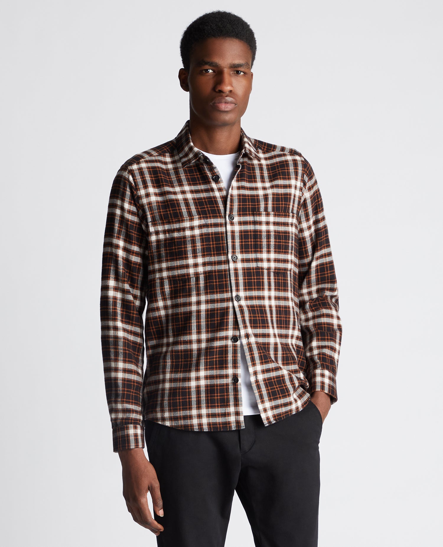 Regular Fit Checked Cotton Overshirt