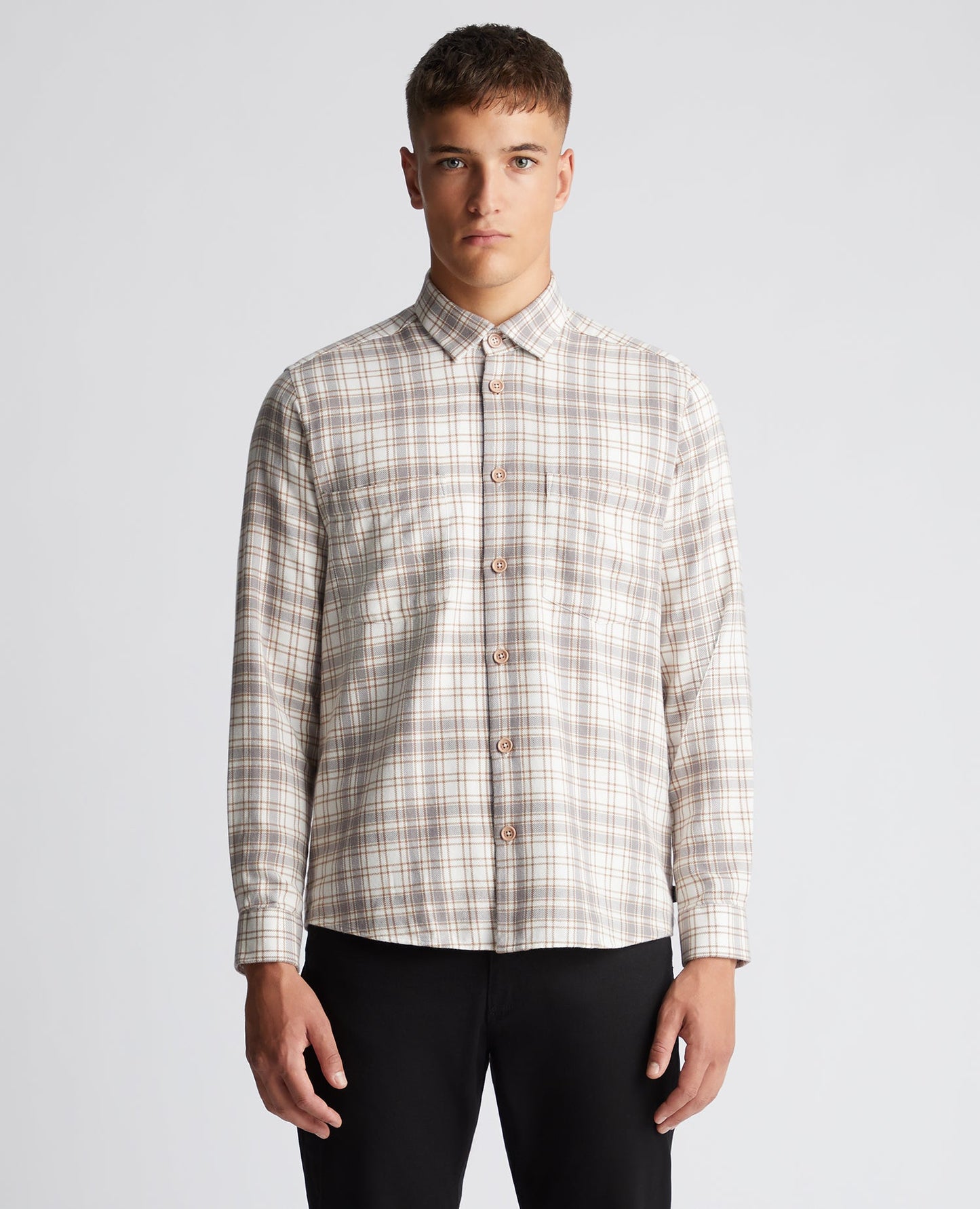 Regular Fit Checked Cotton Overshirt