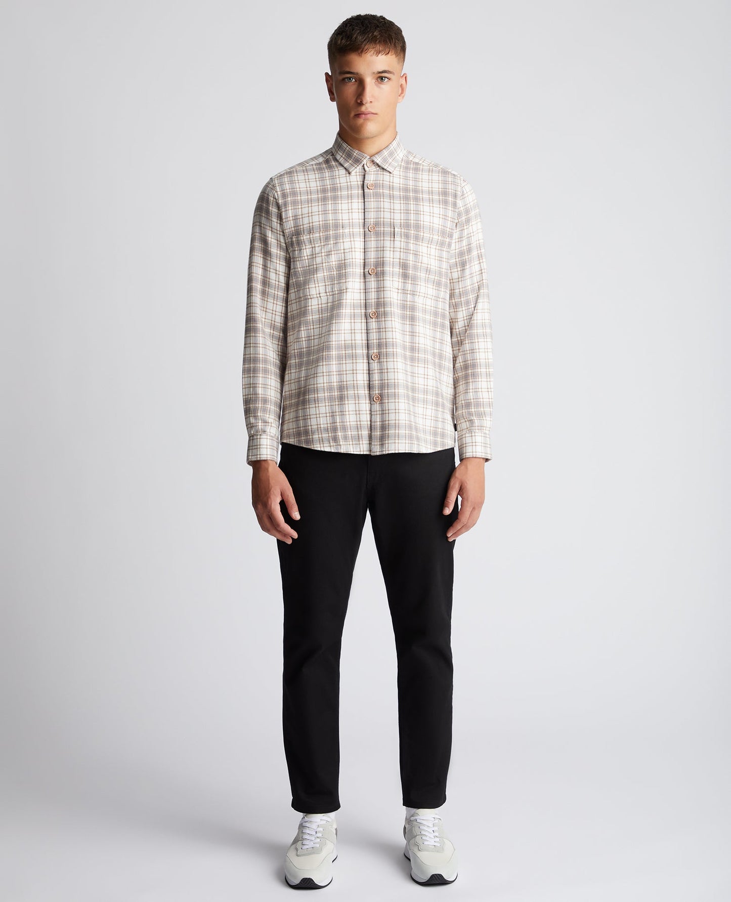 Regular Fit Checked Cotton Overshirt