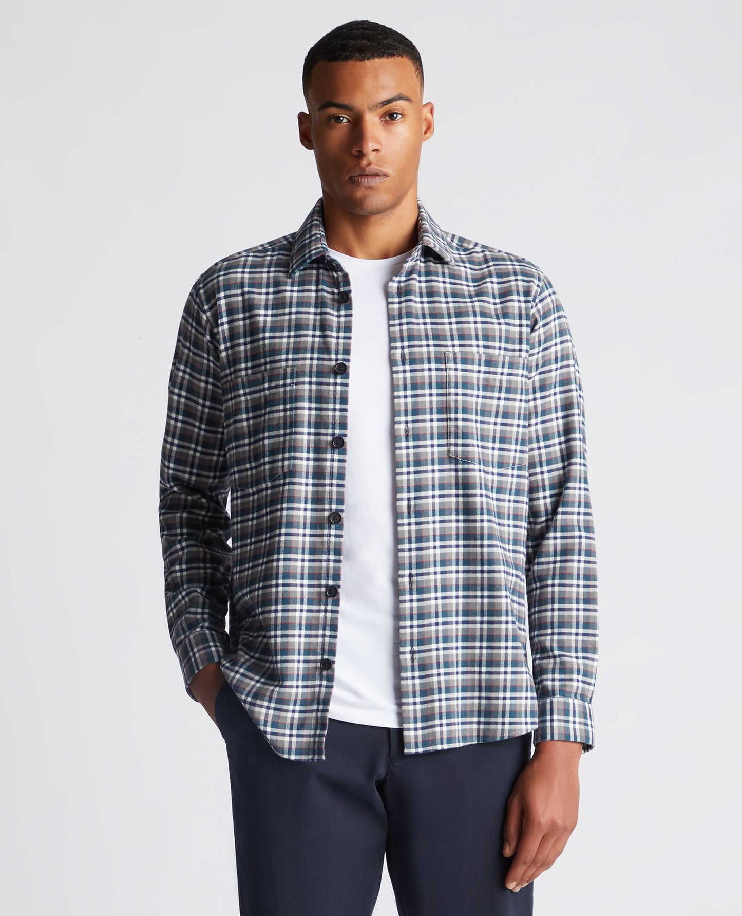 Regular Fit Checked Cotton Overshirt