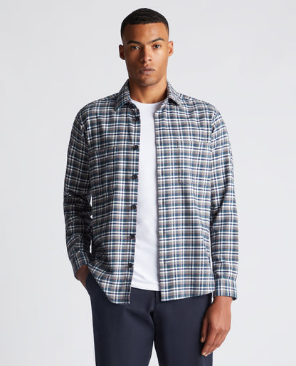 Regular Fit Checked Cotton Overshirt