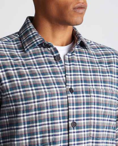 Regular Fit Checked Cotton Overshirt