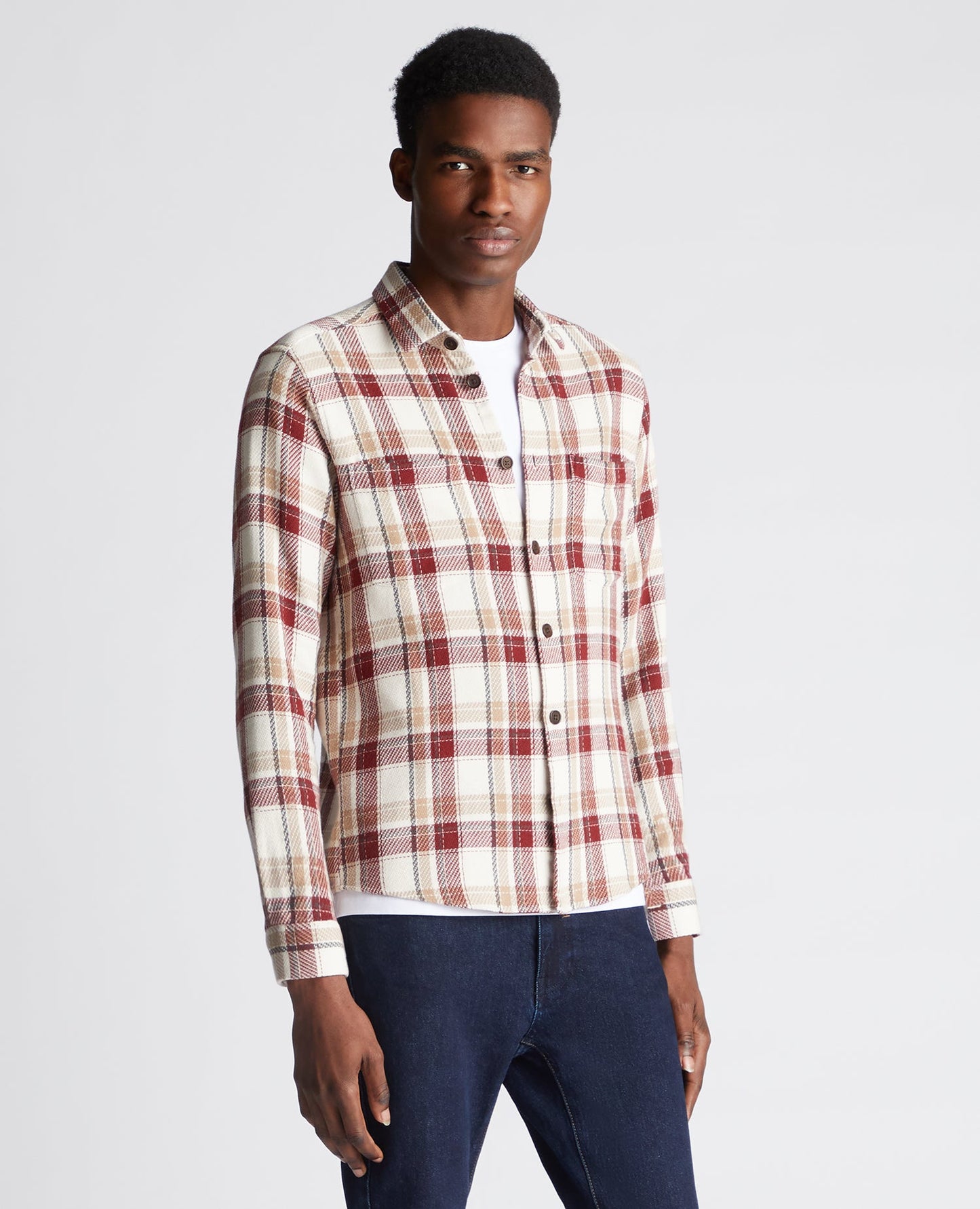 Regular Fit Checked Cotton Overshirt