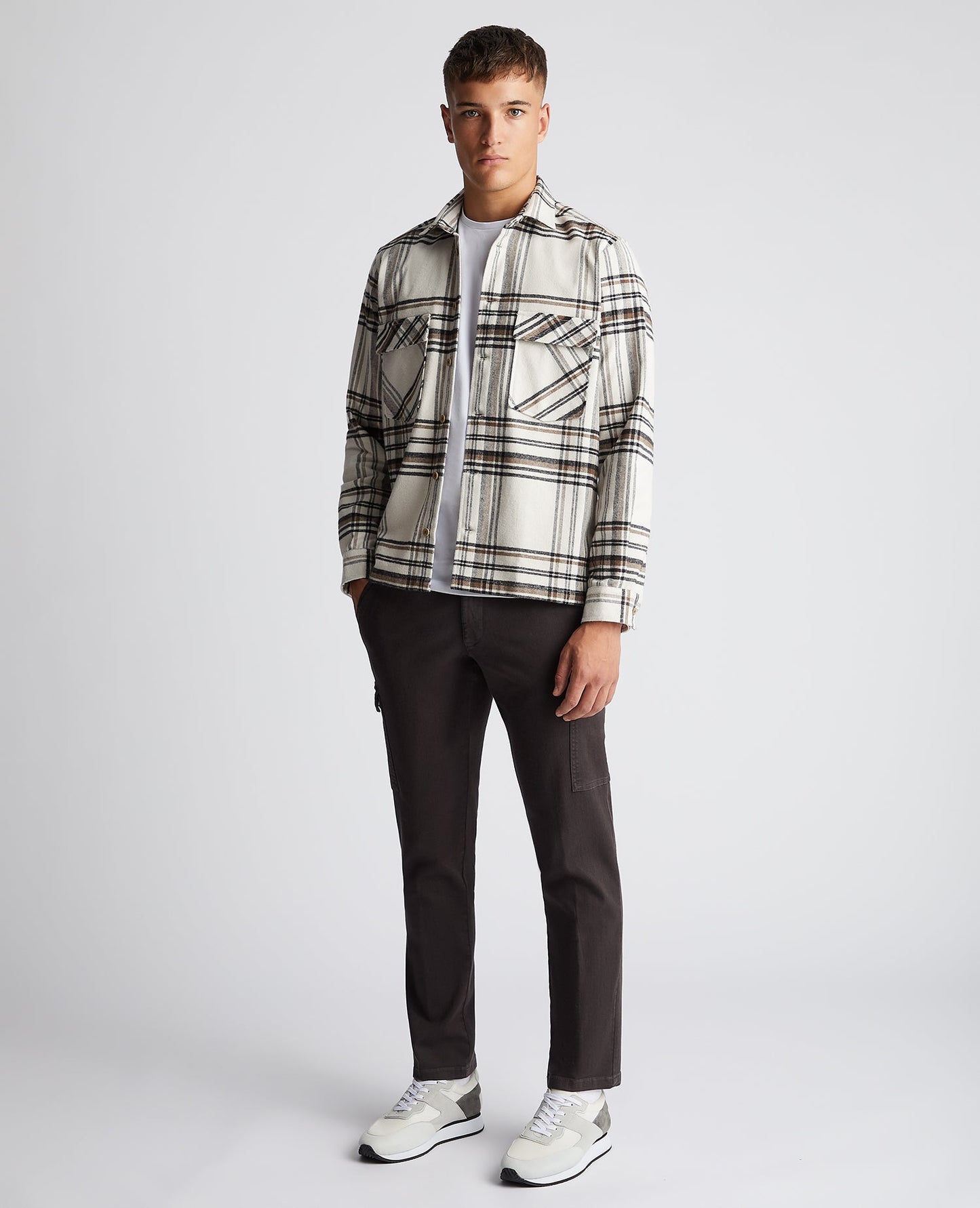 Regular Fit Checked Heavyweight Overshirt