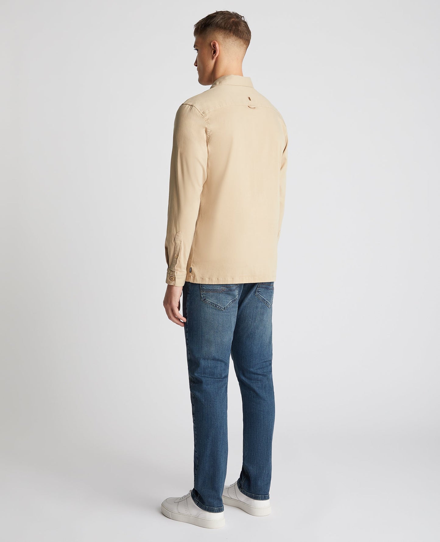 Tapered Fit Long Sleeve Tencel Overshirt