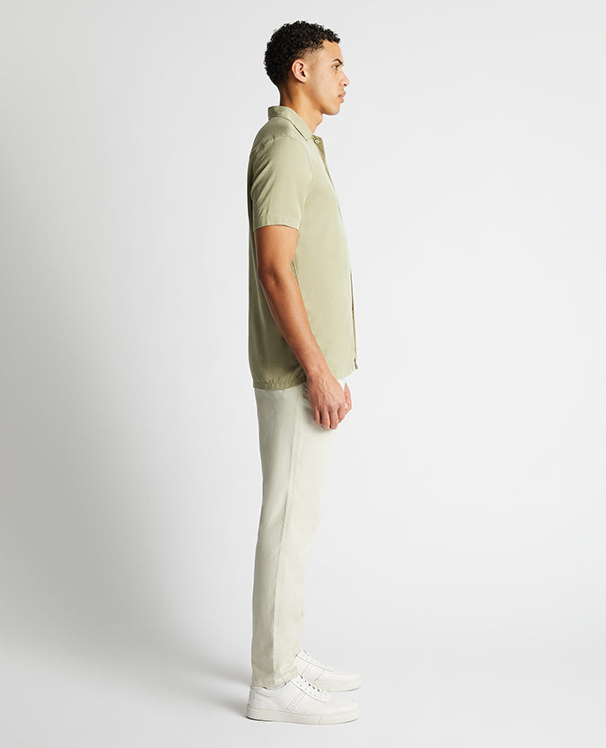 Tapered Fit Short Sleeve Tencel Shirt