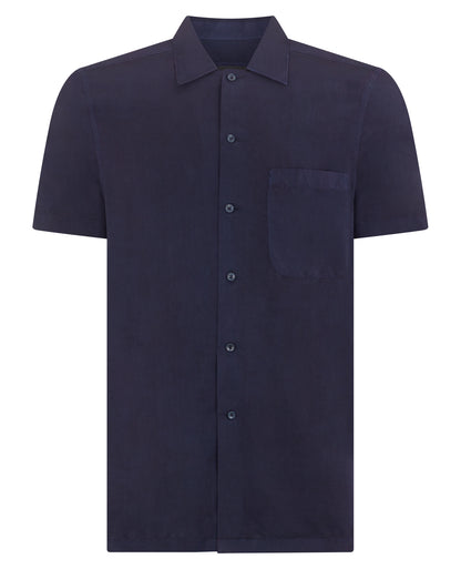 Tapered Fit Short Sleeve Tencel Shirt