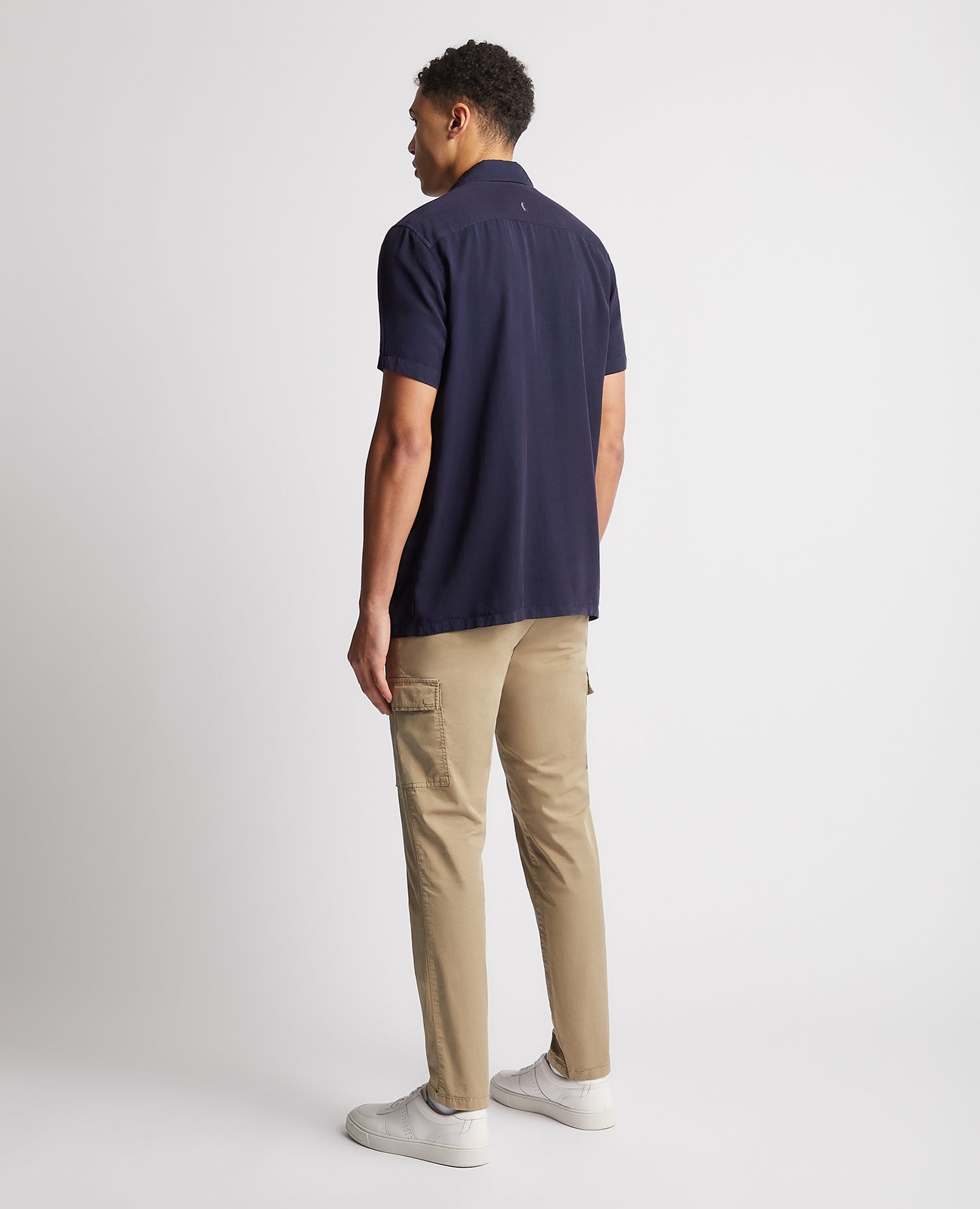 Tapered Fit Short Sleeve Tencel Shirt