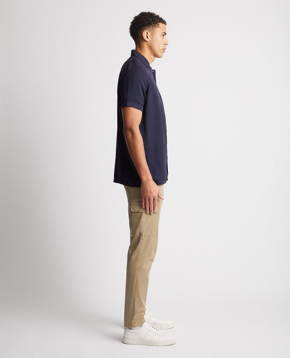 Tapered Fit Short Sleeve Tencel Shirt