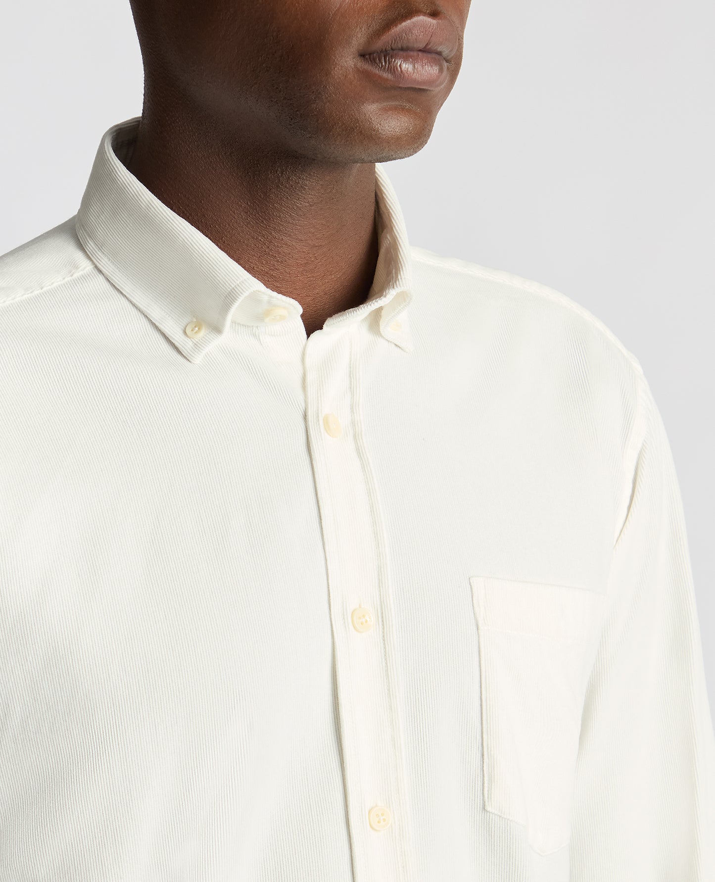 Tapered Fit Micro Corduroy Shirt