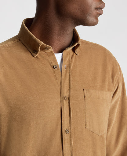 Tapered Fit Micro Corduroy Shirt