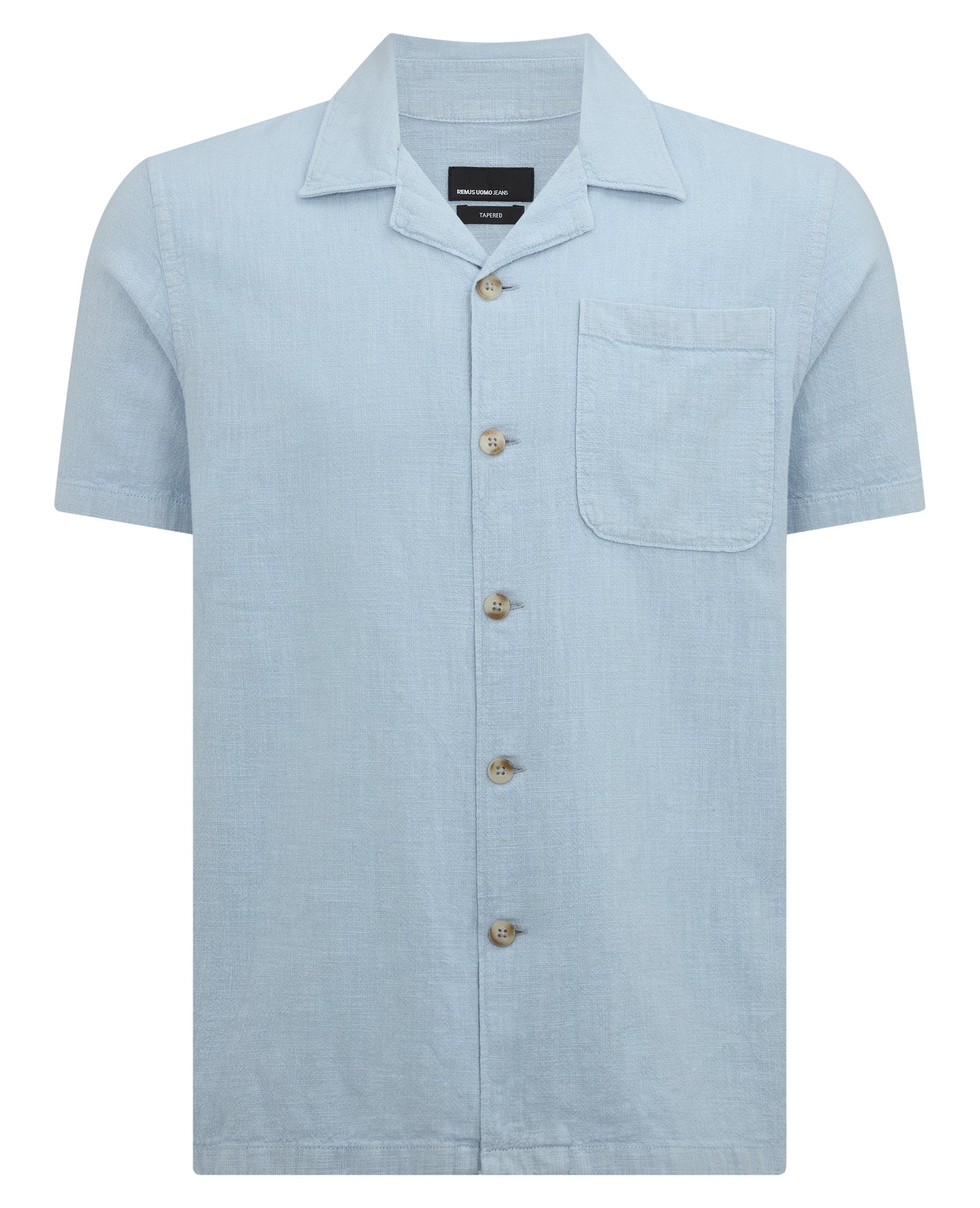 Tapered Fit Cotton-Linen Shirt