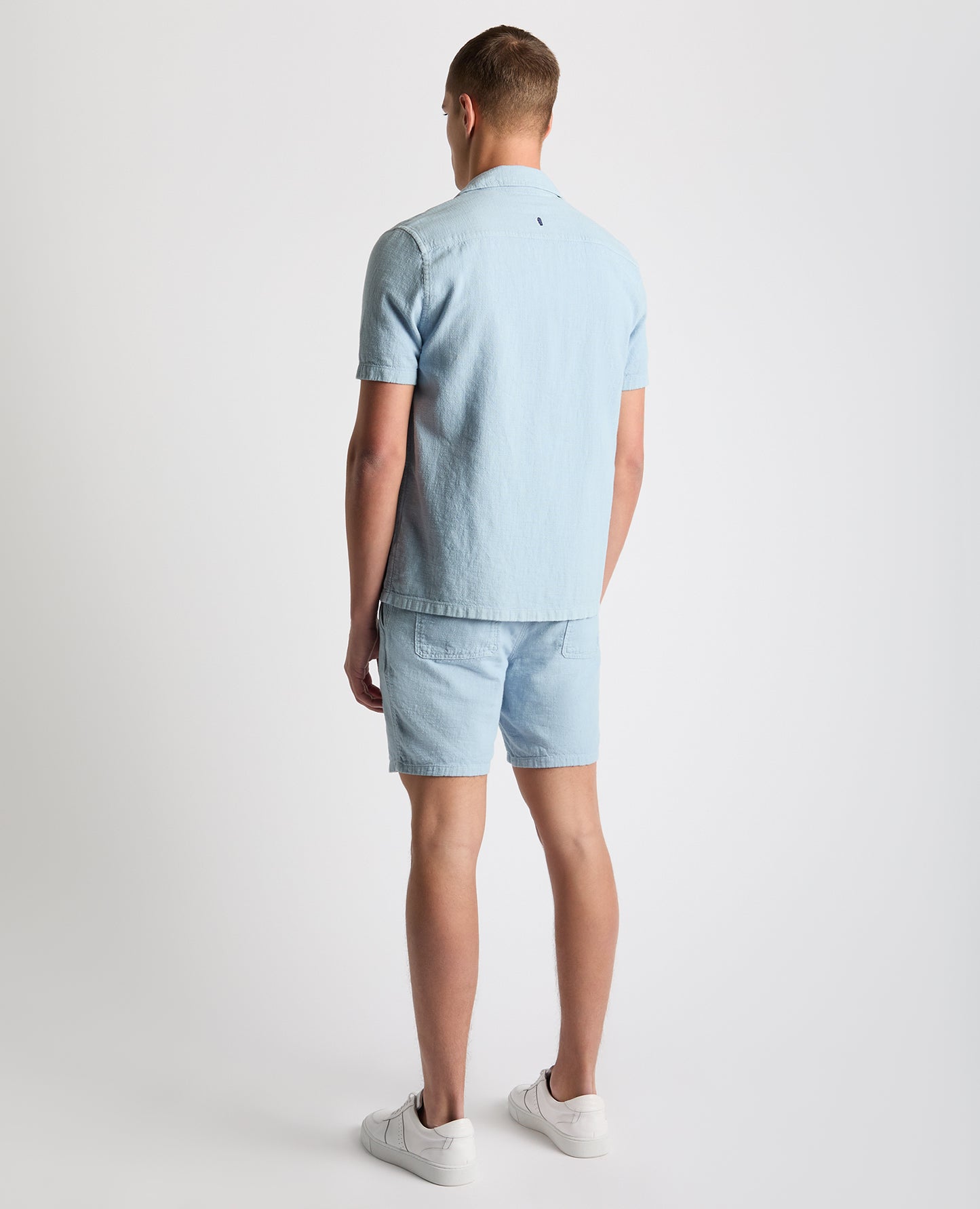 Tapered Fit Cotton-Linen Shirt