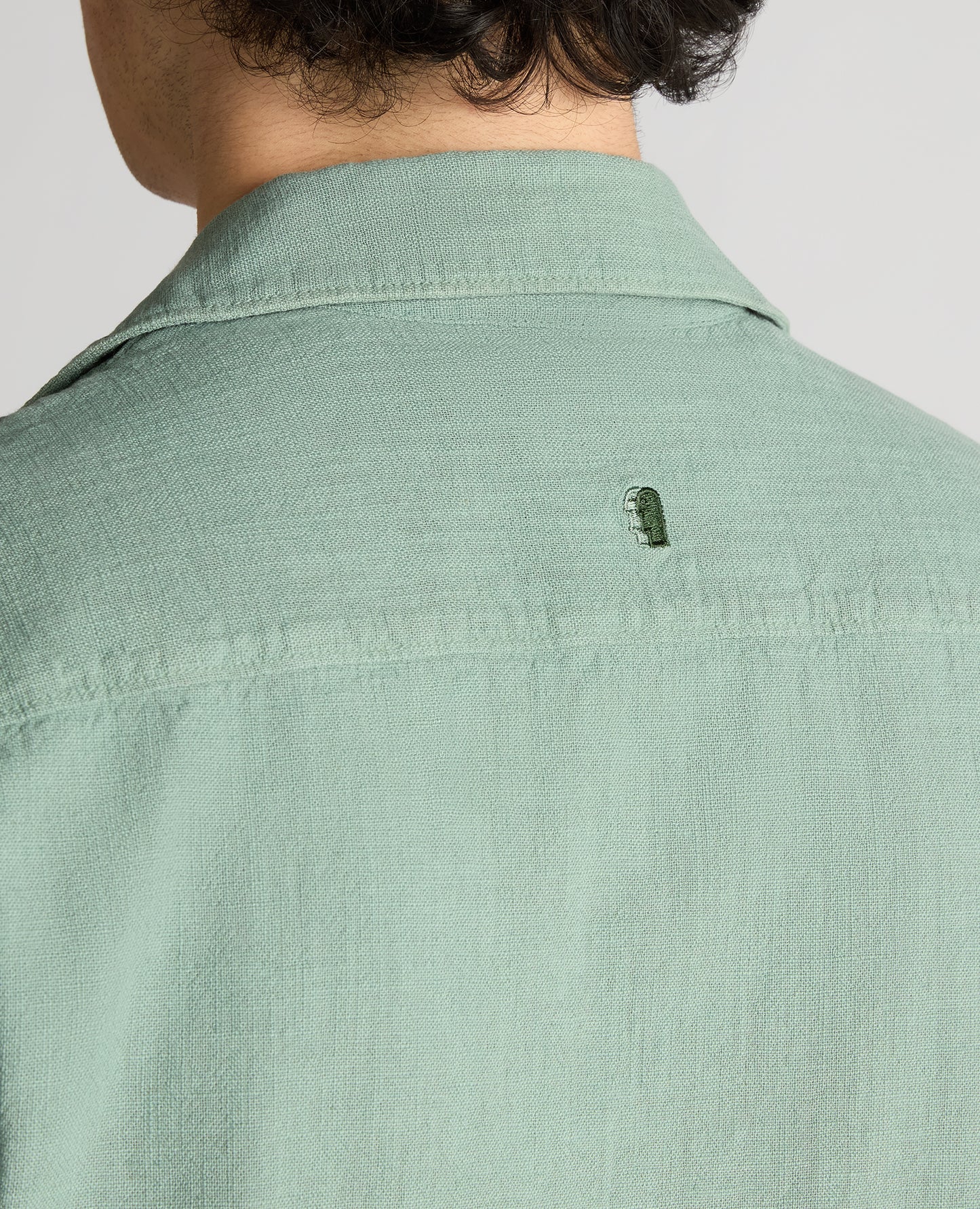 Tapered Fit Cotton-Linen Shirt