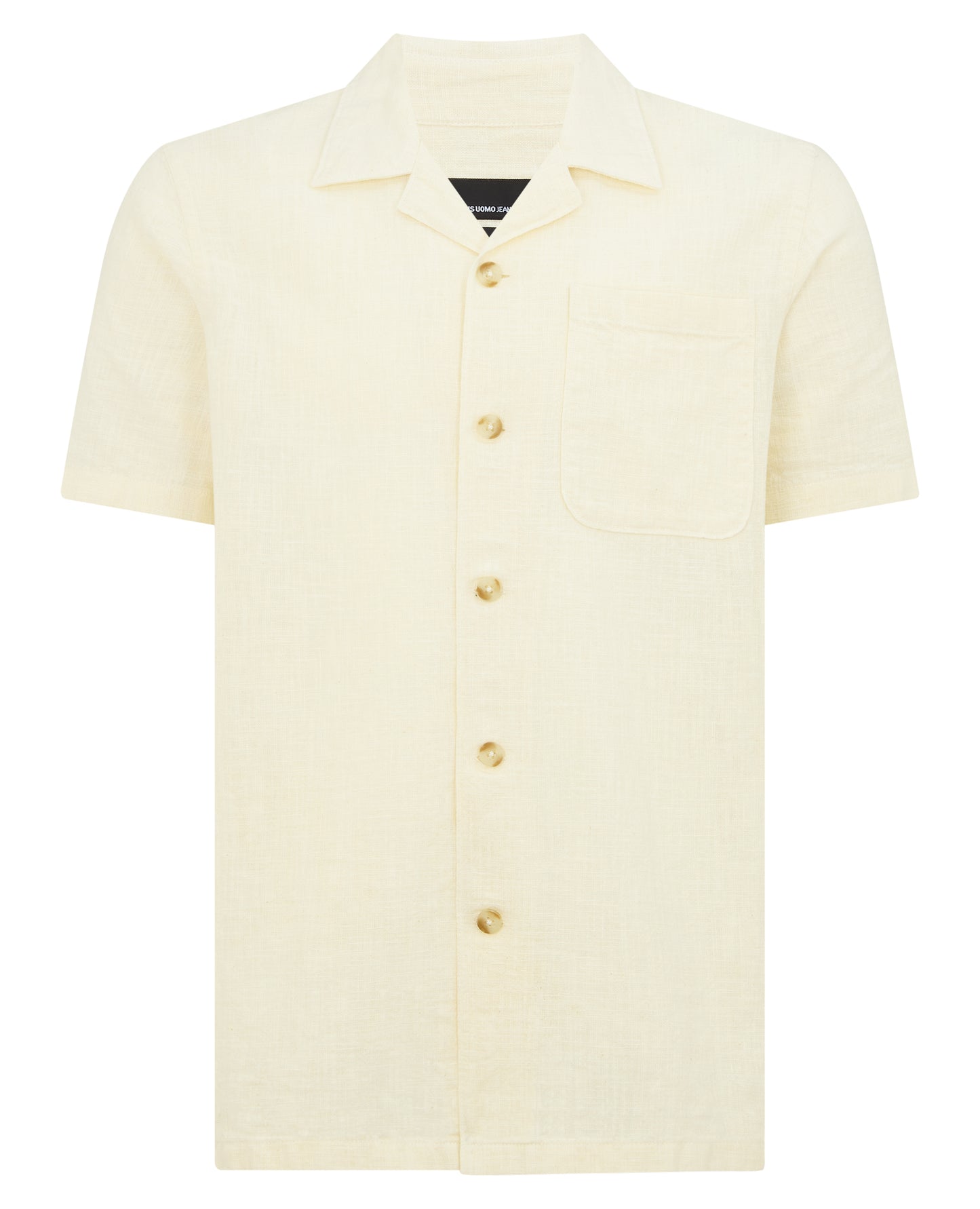 Tapered Fit Cotton-Linen Shirt