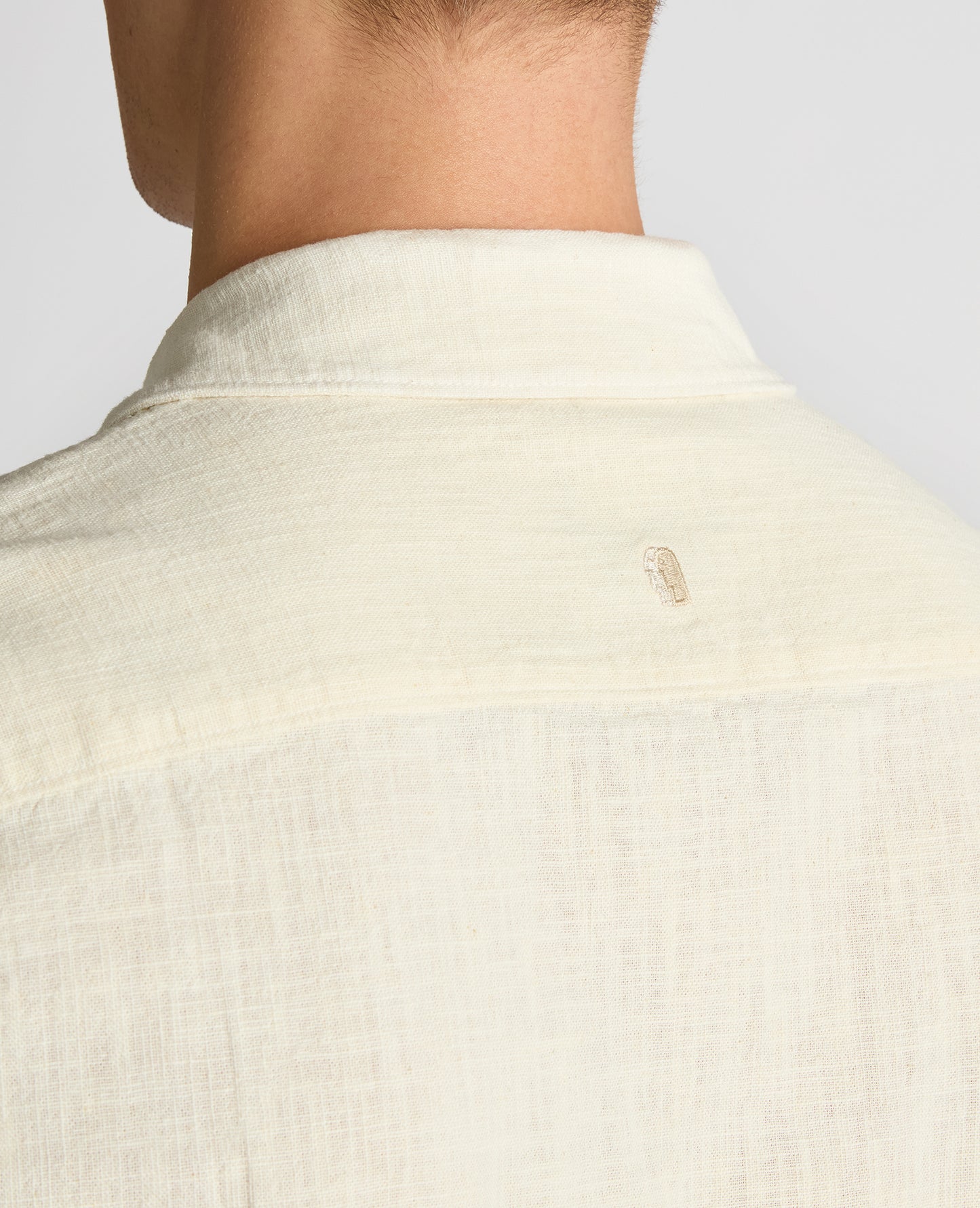 Tapered Fit Cotton-Linen Shirt