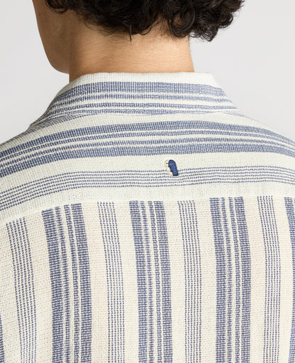 Tapered Fit Woven Cotton Striped Shirt