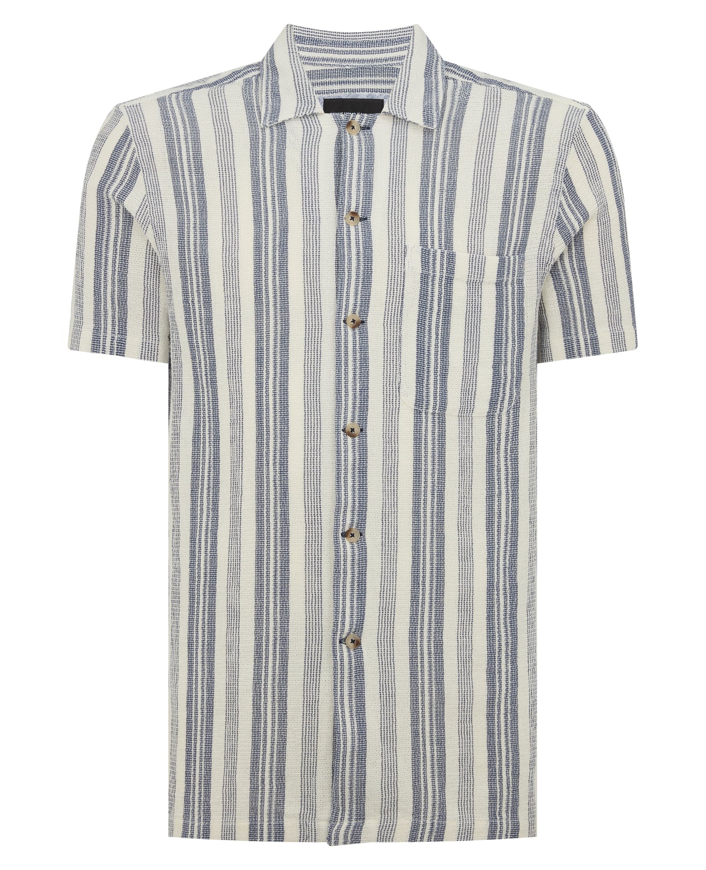 Tapered Fit Woven Cotton Striped Shirt