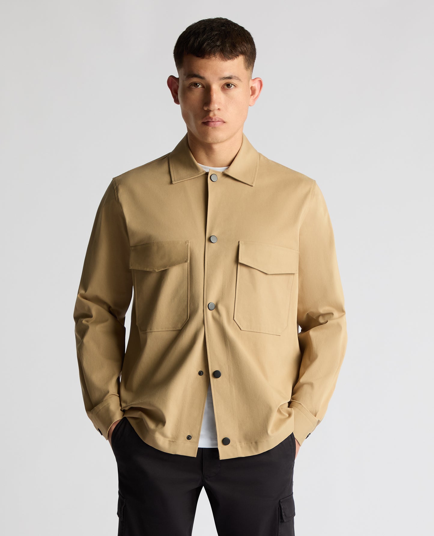 Regular Fit Cotton Stretch Overshirt