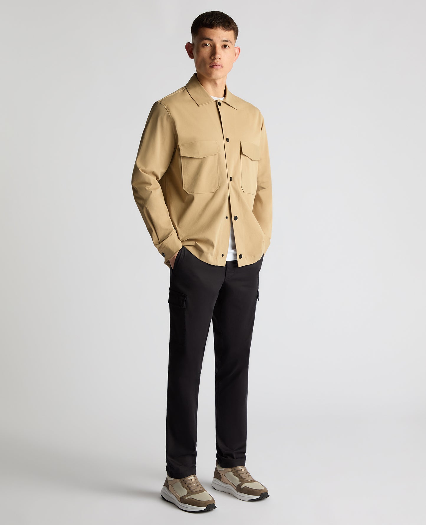 Regular Fit Cotton Stretch Overshirt