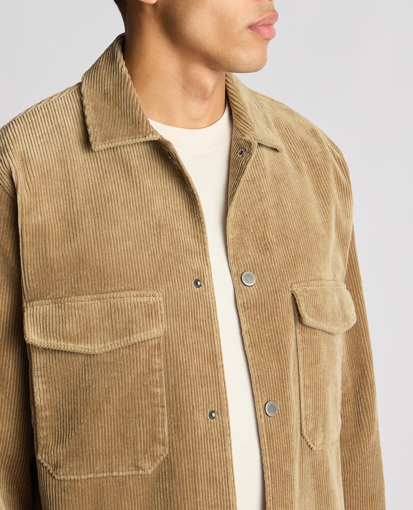 Tapered Fit Corduroy Overshirt