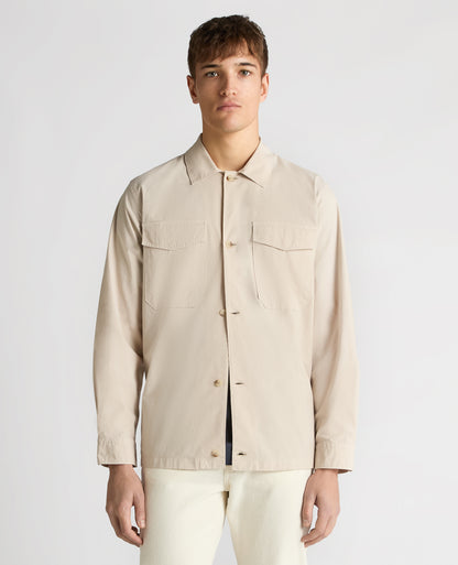 Regular Fit Cotton-Stretch Overshirt