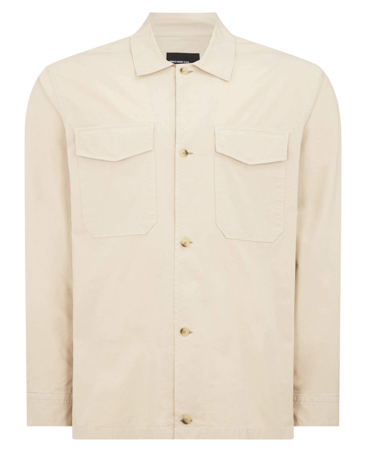 Regular Fit Cotton-Stretch Overshirt