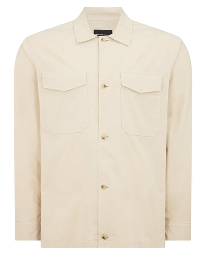 Regular Fit Cotton-Stretch Overshirt