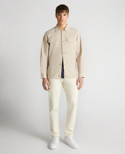 Regular Fit Cotton-Stretch Overshirt