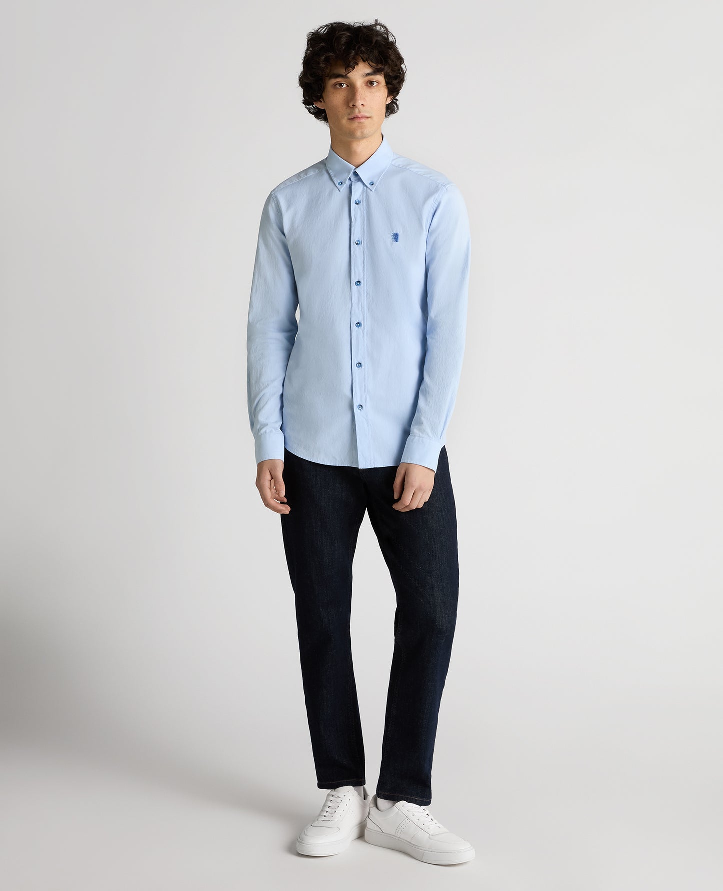 Tapered Fit Cotton Oxford Shirt