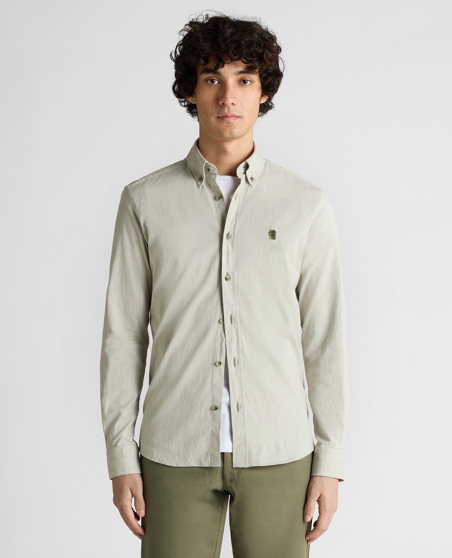 Tapered Fit Cotton Oxford Shirt